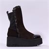 Marco Moreo Vale Frill Toecap Ankle Boot - Brown Suede